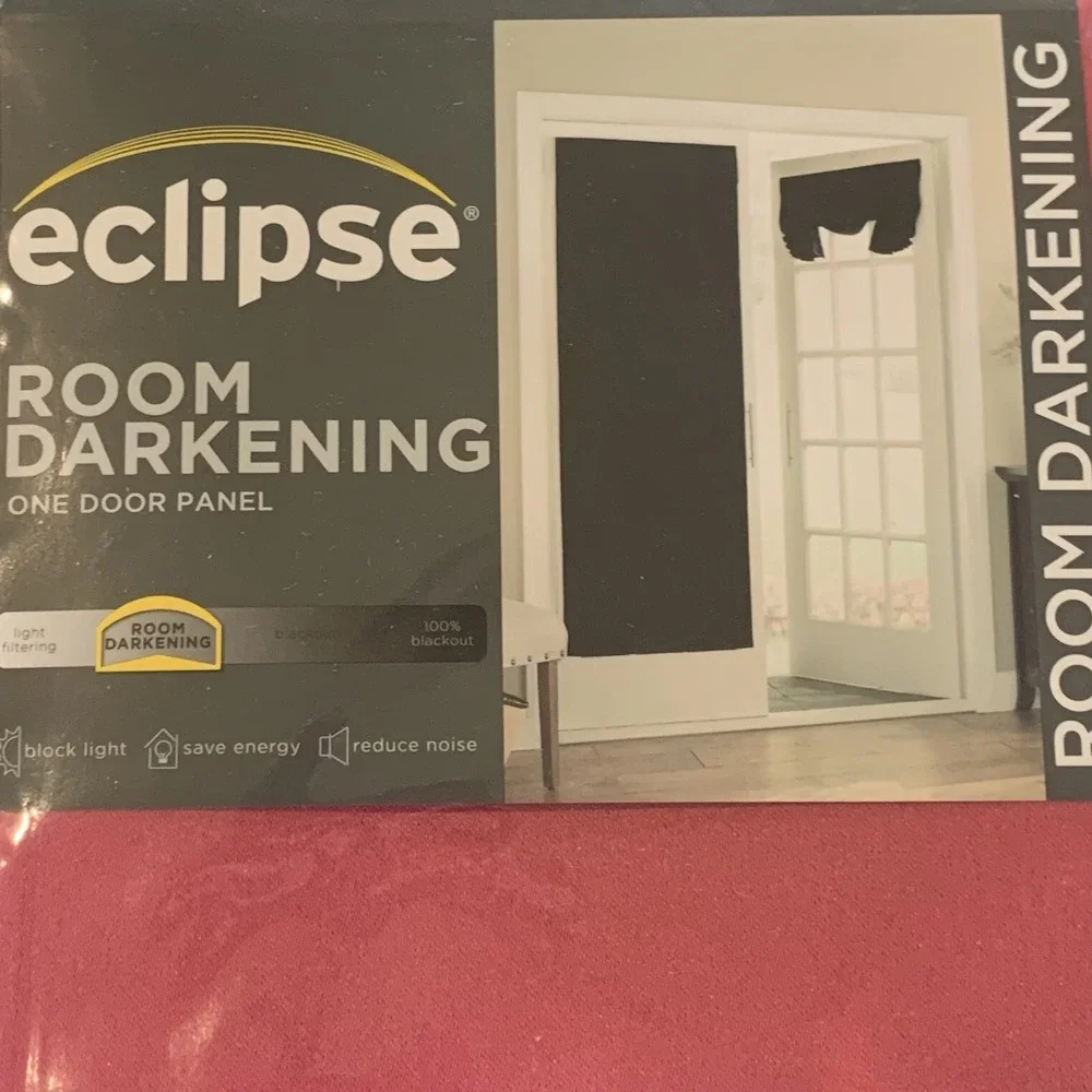 Eclipse Thermaweave Room Darkening 1 Tricia Door Panel  26 in. x 68 in. New Nice